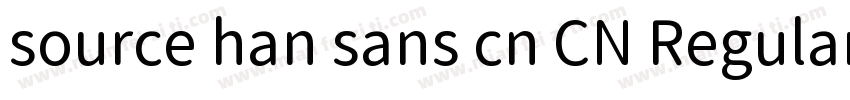 source han sans cn CN Regular字体转换